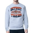 thumbnail image 1 of Men's Starter Heather Gray Detroit Tigers Team Grit Graphic Fleece Pullover Sweatshirt, 1 of 3