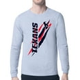 thumbnail image 1 of Men's Starter  Heather Gray Houston Texans Color Scratch Long Sleeve T-Shirt, 1 of 3