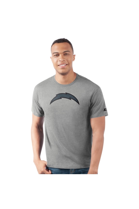 Men's-Starter  Heather Gray Los Angeles Chargers Prime Time T-Shirt