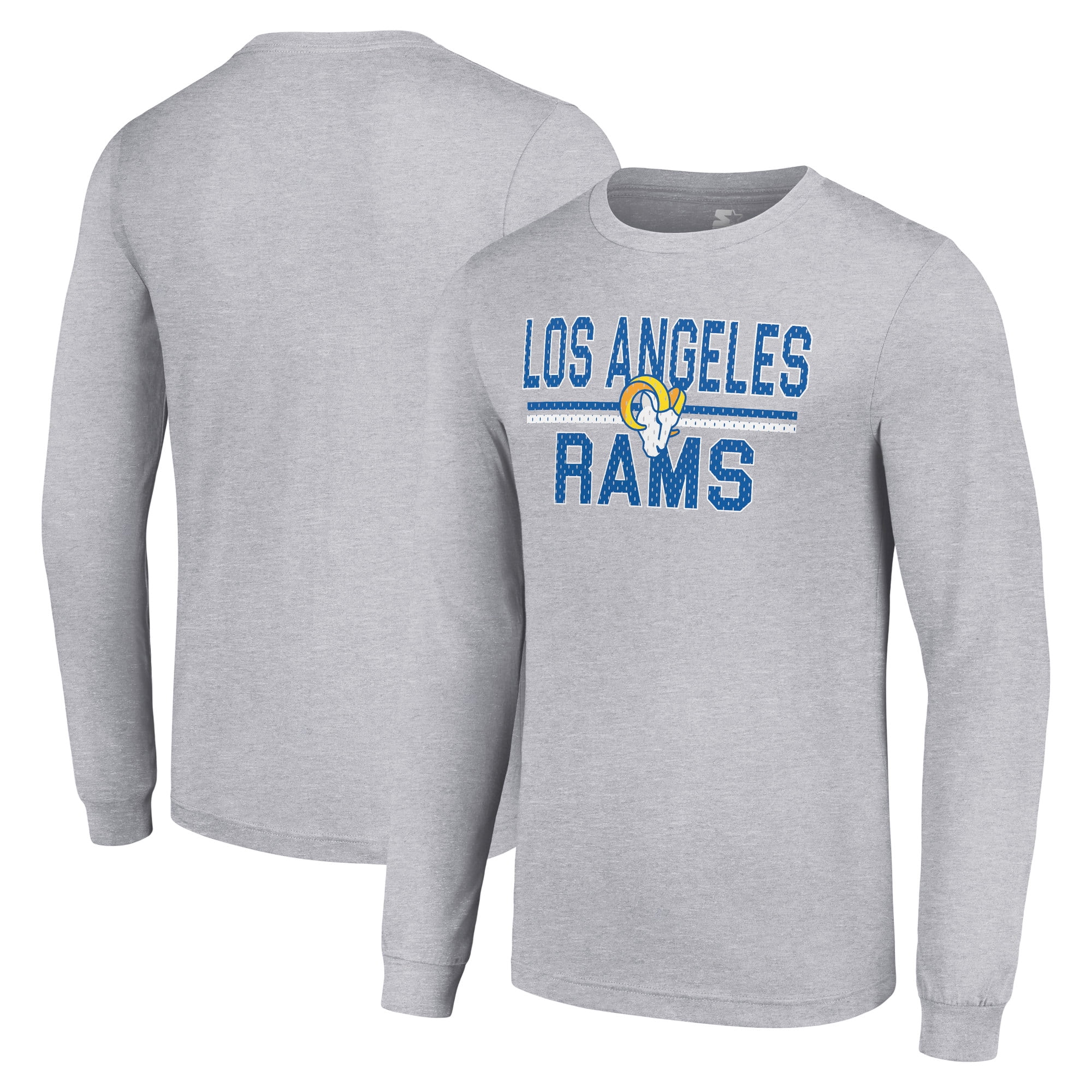 Men's Starter Heather Gray Los Angeles Rams Team Mesh Print Graphic ...