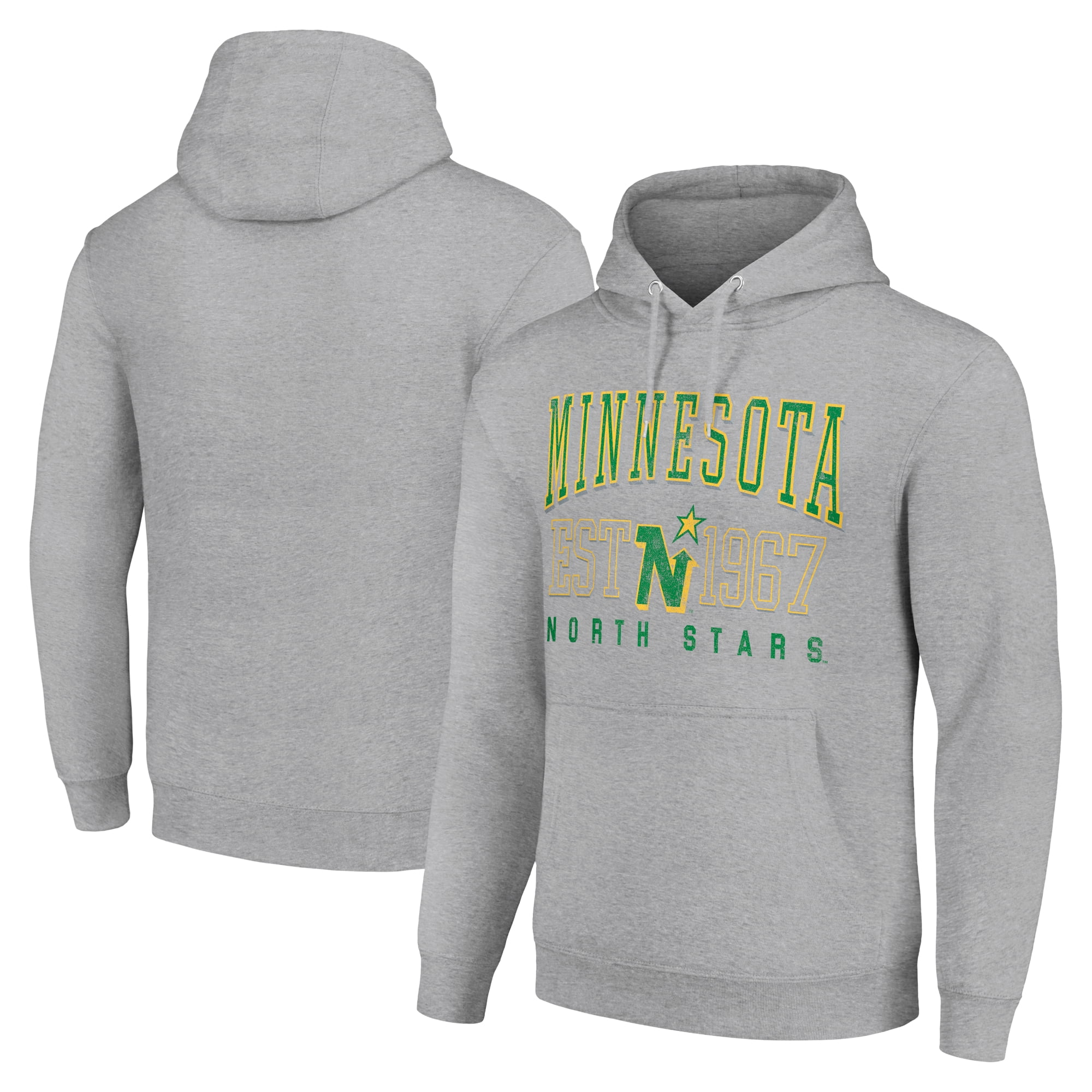 Men's Starter Heather Gray Minnesota North Stars Retro Graphic