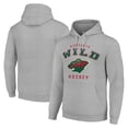 thumbnail image 1 of Men's Starter Heather Gray Minnesota Wild  Logo Pullover Hoodie, 1 of 3