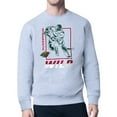 thumbnail image 1 of Men's Starter Heather Gray Minnesota Wild Player Grid Fleece Pullover Sweatshirt, 1 of 3