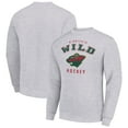 thumbnail image 1 of Men's Starter  Heather Gray Minnesota Wild Team Logo Fleece Pullover Sweatshirt, 1 of 3