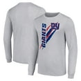 thumbnail image 1 of Men's Starter  Heather Gray New York Giants Color Scratch Long Sleeve T-Shirt, 1 of 3