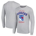 thumbnail image 1 of Men's Starter Heather Gray New York Rangers Logo Long Sleeve T-Shirt, 1 of 3