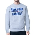 thumbnail image 1 of Men's Starter Heather Gray New York Rangers Mesh Look Team Name Logo Pullover Sweatshirt, 1 of 2