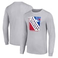 thumbnail image 1 of Men's Starter Heather Gray New York Rangers Shield Long Sleeve Graphic T-Shirt, 1 of 3