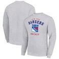 thumbnail image 1 of Men's Starter  Heather Gray New York Rangers Team Logo Fleece Pullover Sweatshirt, 1 of 3