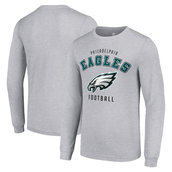 Men's Starter Heather Gray Philadelphia Eagles Long Sleeve T-Shirt