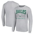 thumbnail image 1 of Men's Starter Heather Gray Philadelphia Eagles Throwback Logo Long Sleeve T-Shirt, 1 of 3
