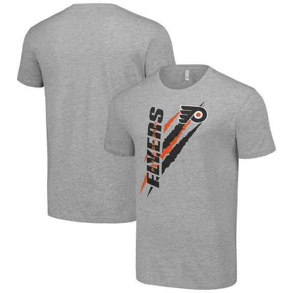 Men's Starter  Heather Gray Philadelphia Flyers Color Scratch T-Shirt