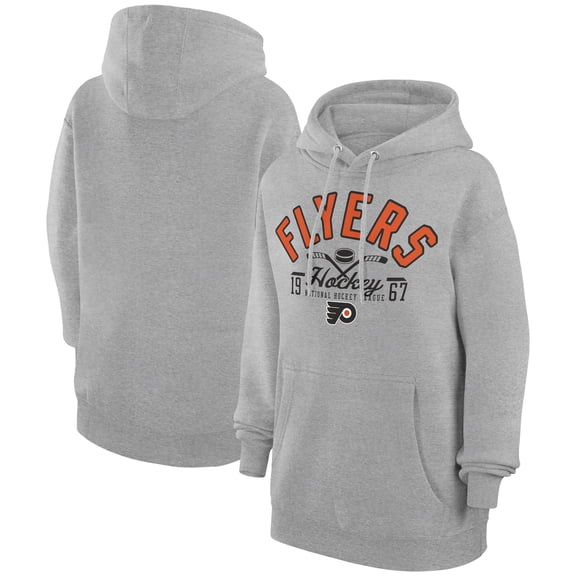 Men's Starter Heather Gray Philadelphia Flyers Puck Pullover Hoodie
