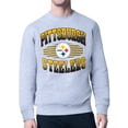 thumbnail image 1 of Men's Starter Heather Gray Pittsburgh Steelers Team Grit Graphic Fleece Pullover Sweatshirt, 1 of 3