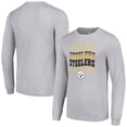 thumbnail image 1 of Men's Starter Heather Gray Pittsburgh Steelers Team Name Graphic Long Sleeve T-Shirt, 1 of 3