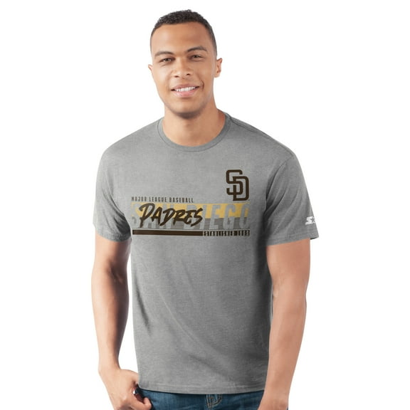 Men's Starter  Heather Gray San Diego Padres Prime Time Team T-Shirt