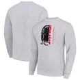 thumbnail image 1 of Men's Starter Heather Gray San Francisco 49ers Half Helmet Team Graphic Tri-Blend Fleece Pullover Sweatshirt, 1 of 3