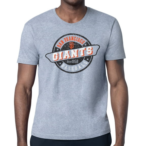Men's Starter Heather Gray San Francisco Giants Route 66 Team Logo T-Shirt