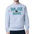 thumbnail image 1 of Men's Starter Heather Gray San Jose Sharks Mesh Look Team Name Logo Pullover Sweatshirt, 1 of 2