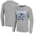 thumbnail image 1 of Men's Starter Heather Gray Tampa Bay Lightning '80s Inspired Team Logo Long Sleeve T-Shirt, 1 of 3