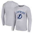 thumbnail image 1 of Men's Starter Heather Gray Tampa Bay Lightning Logo Long Sleeve T-Shirt, 1 of 3