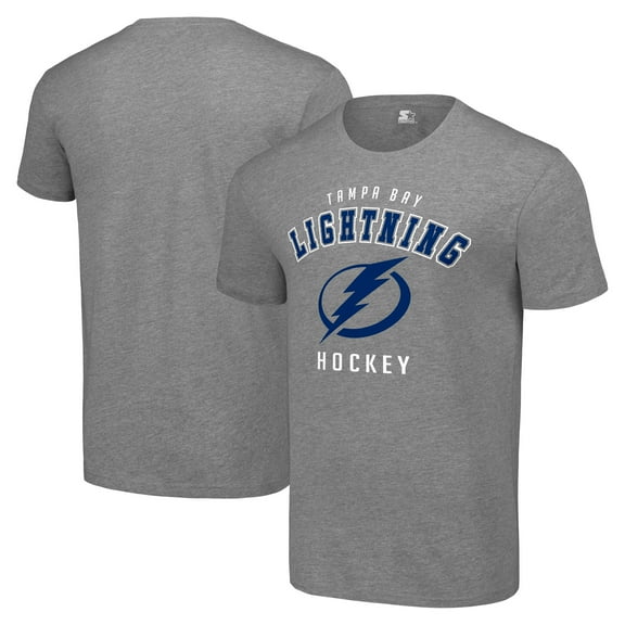 Men's Starter Heather Gray Tampa Bay Lightning Logo T-Shirt