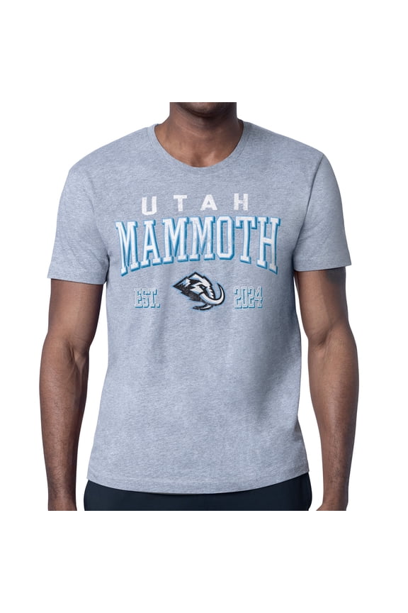Men's Starter Heather Gray Utah Mammoth Retro Graphic T-Shirt