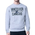 thumbnail image 1 of Men's Starter Heather Gray Vancouver Canucks Mesh Look Team Name Logo Pullover Sweatshirt, 1 of 2