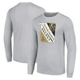 thumbnail image 1 of Men's Starter Heather Gray Vegas Golden Knights Shield Long Sleeve Graphic T-Shirt, 1 of 3