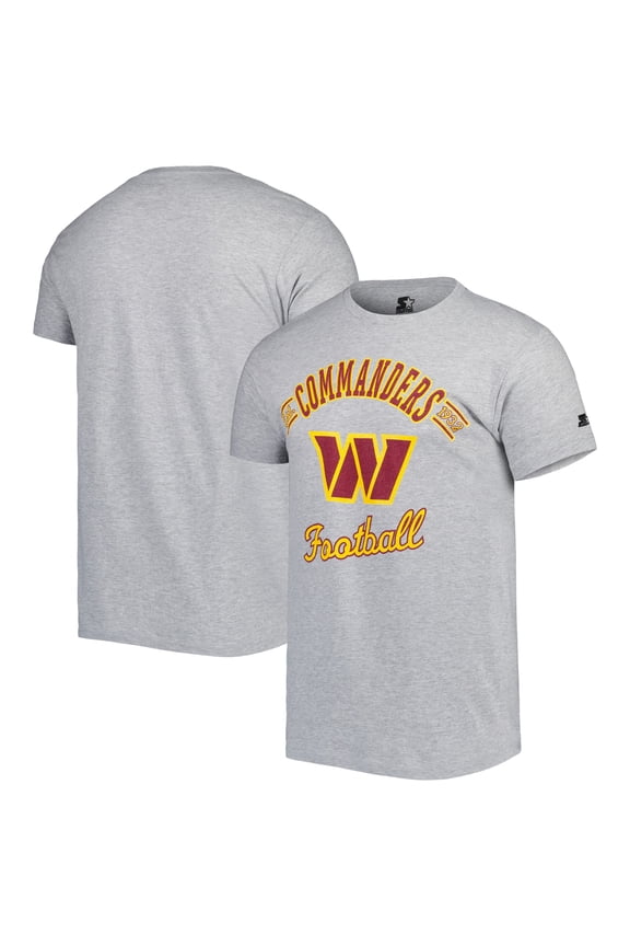 Men's Starter Heathered Gray Washington Commanders Prime Time T-Shirt