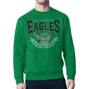 Men's Starter Kelly Green Philadelphia Eagles Team Retro Logo Fleece Tri-Blend Pullover Hoodie