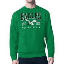 Men's Starter Kelly Green Philadelphia Eagles Team Retro Logo Fleece Tri-Blend Pullover Sweatshirt