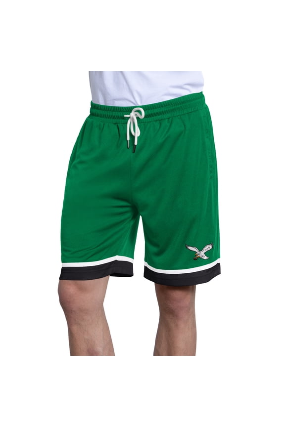 Men's Starter Kelly Green Philadelphia Eagles Throwback Power Play Mesh Shorts