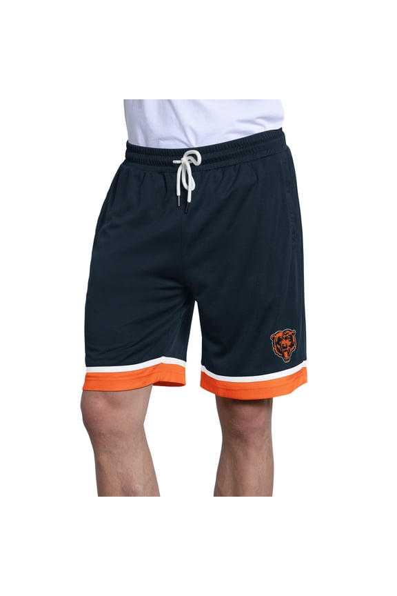Men's Starter Navy Chicago Bears Power Play Mesh Shorts