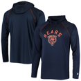 thumbnail image 1 of Men's Starter Navy Chicago Bears Raglan Long Sleeve Hoodie T-Shirt, 1 of 3