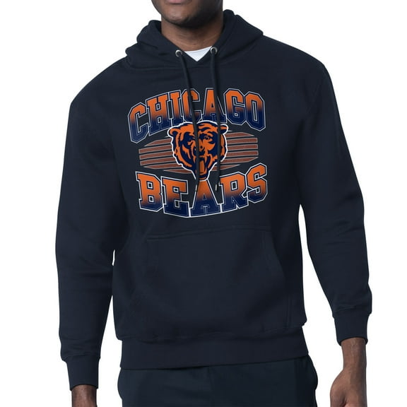 Men's Starter Navy Chicago Bears Team Grit Graphic Hoodie