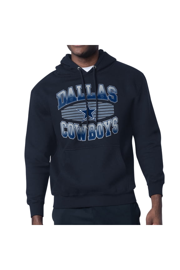 Men's Starter Navy Dallas Cowboys Team Grit Graphic Hoodie