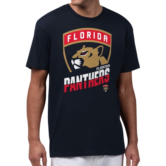 Men's Starter Navy Florida Panthers Logo Zoom T-Shirt