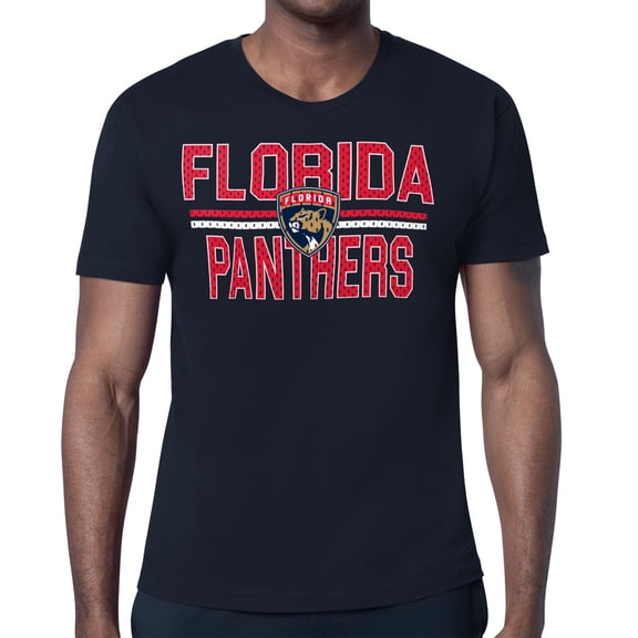 Men's Starter Navy Florida Panthers Mesh Look Team Name T-Shirt