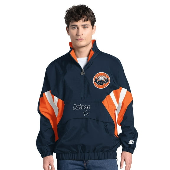 Men's-Starter Navy Houston Astros Cooperstown Chief Half-Zip Pullover