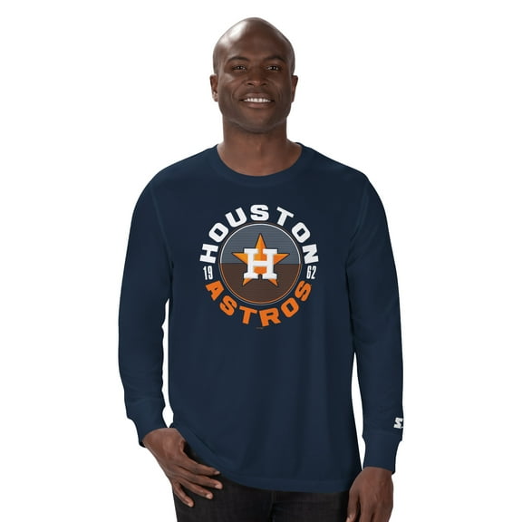 Men's Starter Navy Houston Astros Halftime Long Sleeve T-Shirt