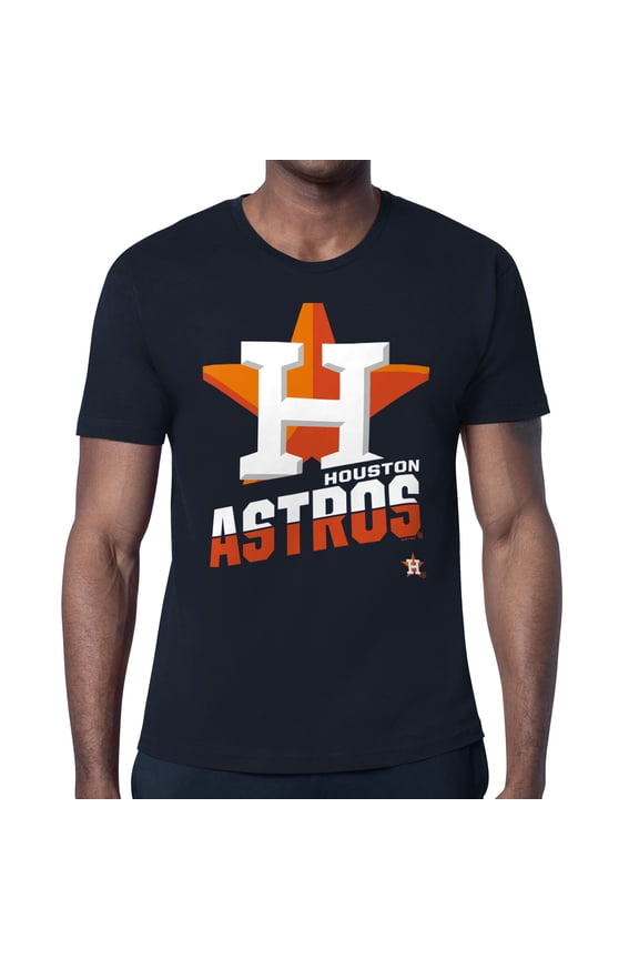 Men's Starter Navy Houston Astros Logo Zoom T-Shirt