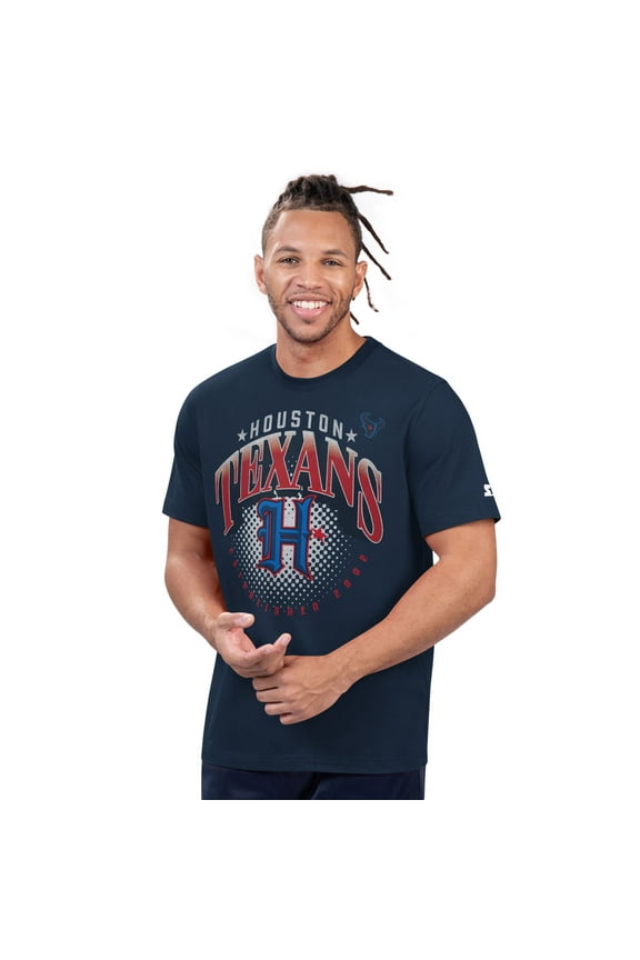 Men's Starter Navy Houston Texans Prime Time T-Shirt
