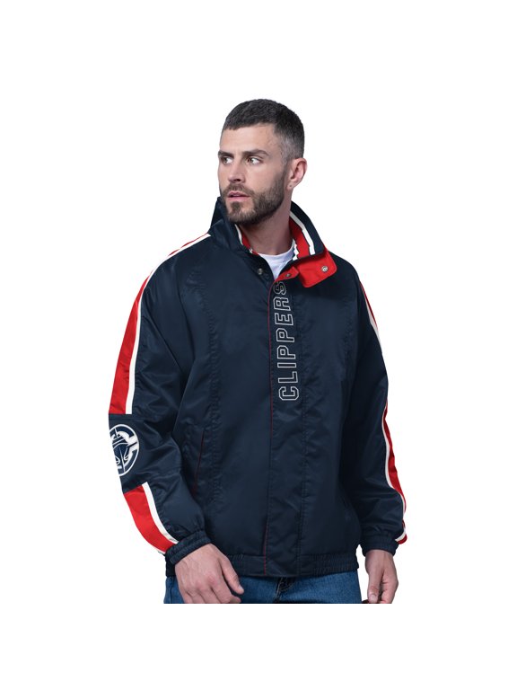 Men's Starter Navy LA Clippers Freestyle Lightweight Full-Zip Jacket