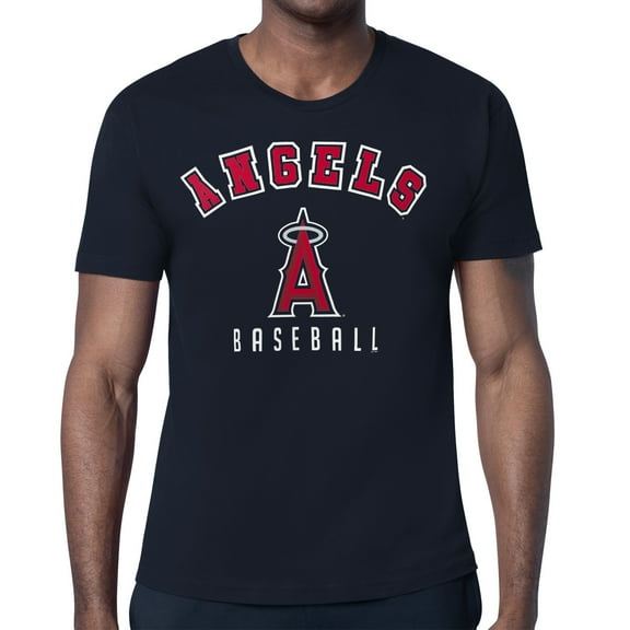 Men's Starter Navy Los Angeles Angels Team Logo T-Shirt