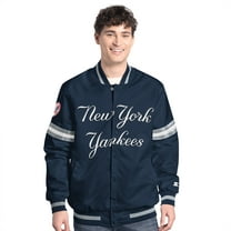 Men's-Starter Navy New York Yankees Scout Full-Snap Varsity Jacket