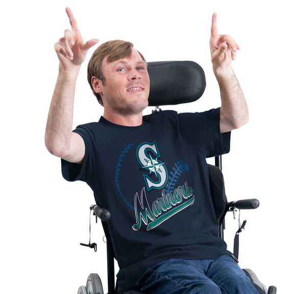 Men's G-III Sports by Carl Banks  Navy Seattle Mariners Adaptive Shadow Pitch T-Shirt
