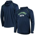 thumbnail image 1 of Men's Starter Navy Seattle Seahawks Raglan Long Sleeve Hoodie T-Shirt, 1 of 3