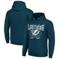 thumbnail image 1 of Men's Starter Navy Tampa Bay Lightning Team Logo Graphic Fleece Tri-Blend Pullover Hoodie, 1 of 3
