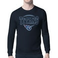 thumbnail image 1 of Men's Starter Navy Tennessee Titans Team Track Graphic Long Sleeve T-Shirt, 1 of 3
